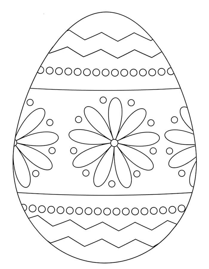 Immagine Uovo di Pasqua da colorare