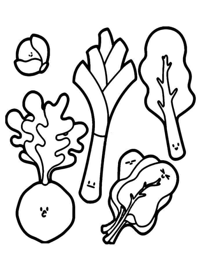 Immagine Verdura da colorare