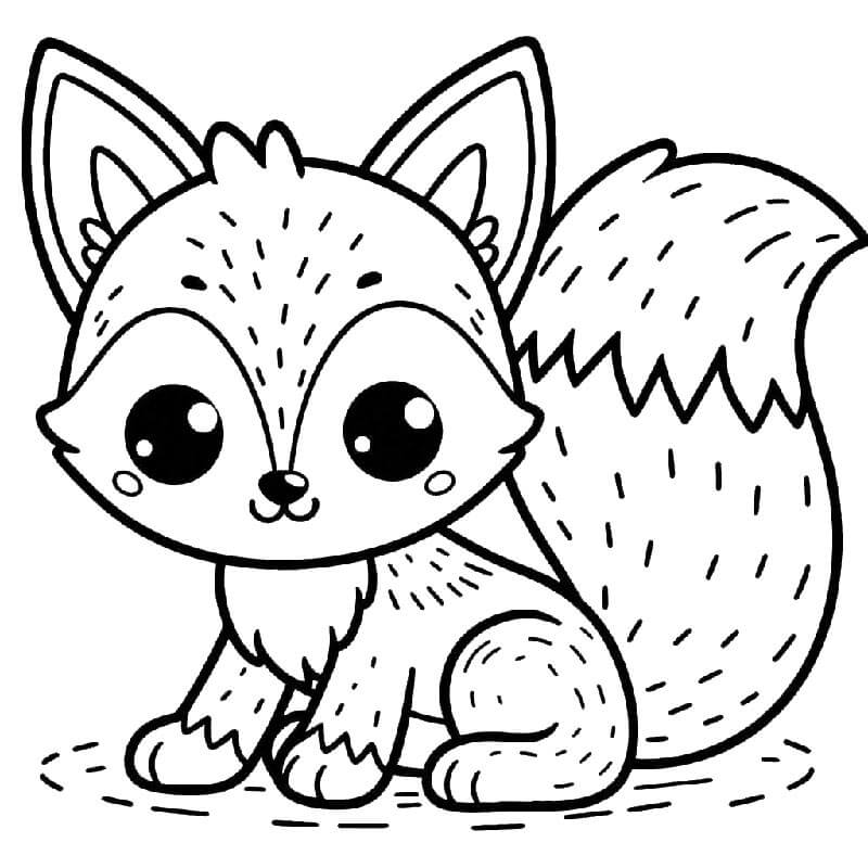 Immagine Volpe Stampabile da colorare