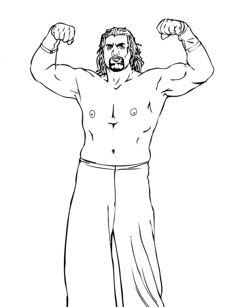 Immagine WWE Gratuita da colorare