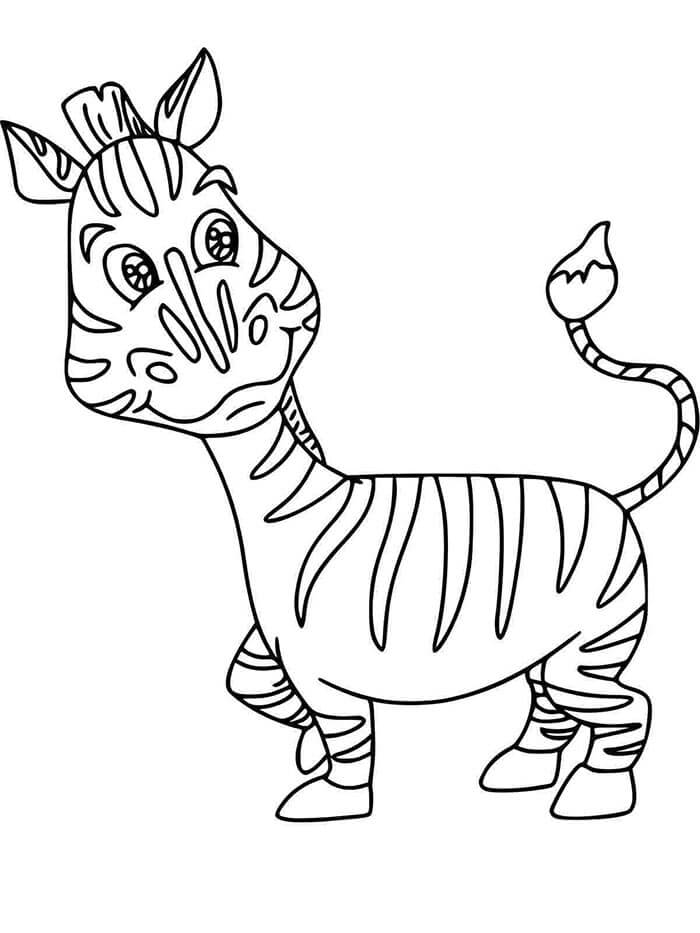 Immagine Zebra Gratuita da colorare