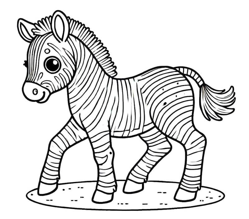 Immagine Zebra da colorare