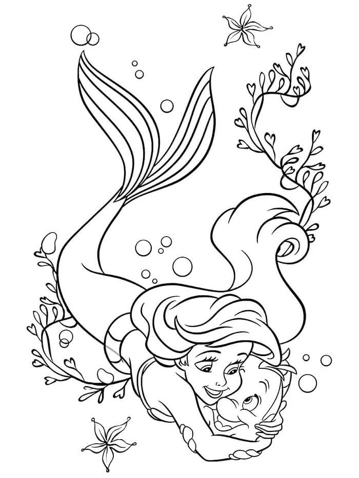 Immagine di Ariel da colorare