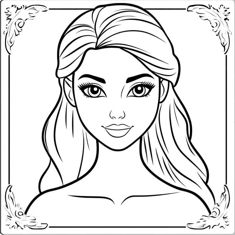 Immagine di Barbie da colorare