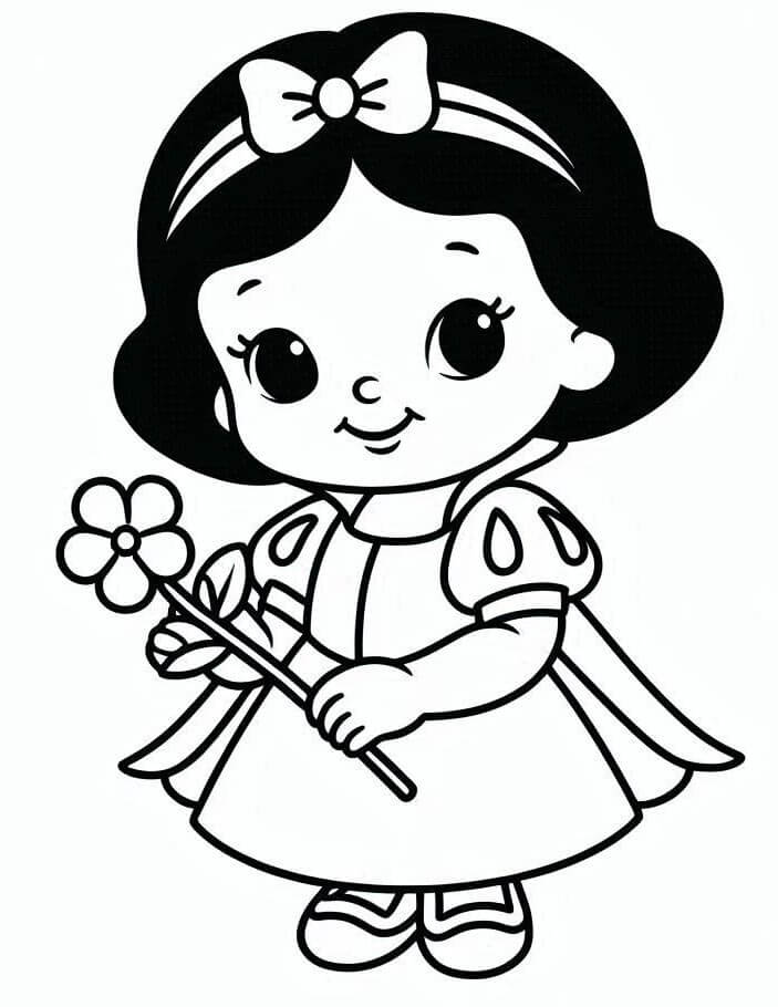 Immagine di Biancaneve da colorare