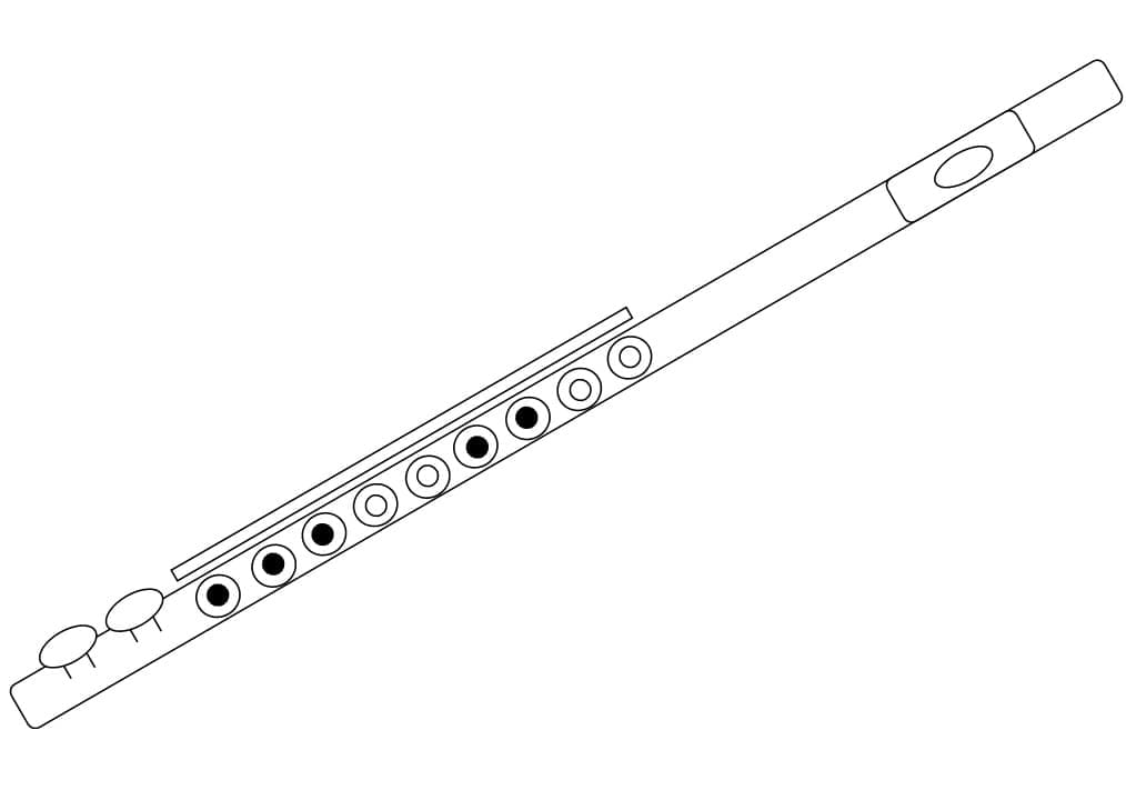 Immagine di Flauto da colorare