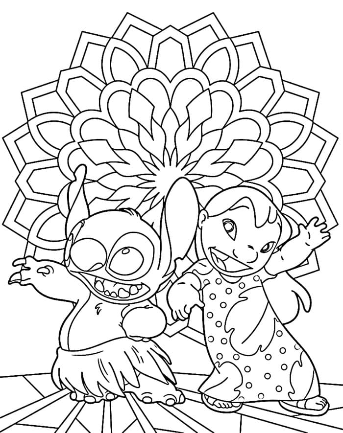 Immagine di Lilo e Stitch da colorare