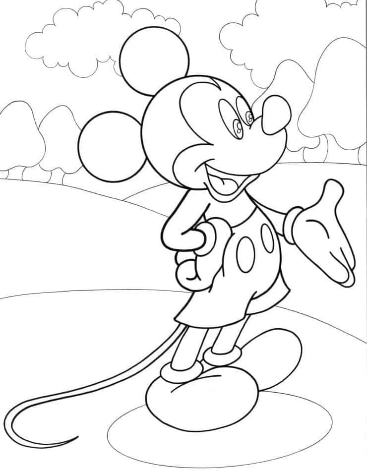 Immagine di Topolino da colorare