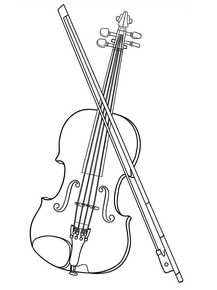 Immagine di Violino stampabile da colorare