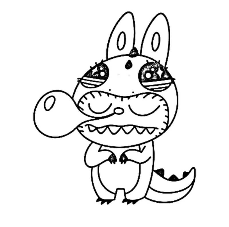 Immagine gratuita Labubu da colorare