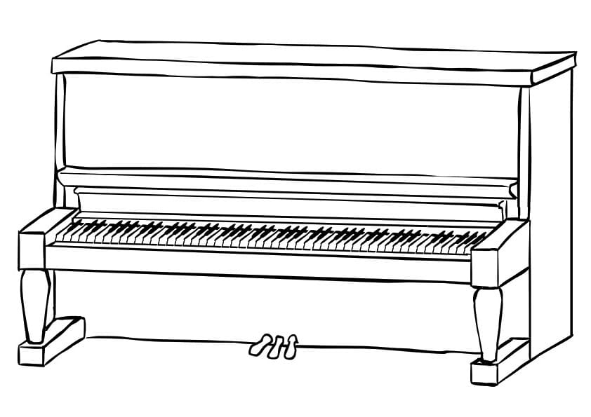 Immagine stampabile di Pianoforte da colorare