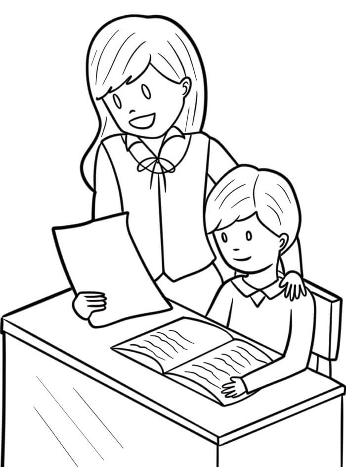 Insegnante (1) da colorare