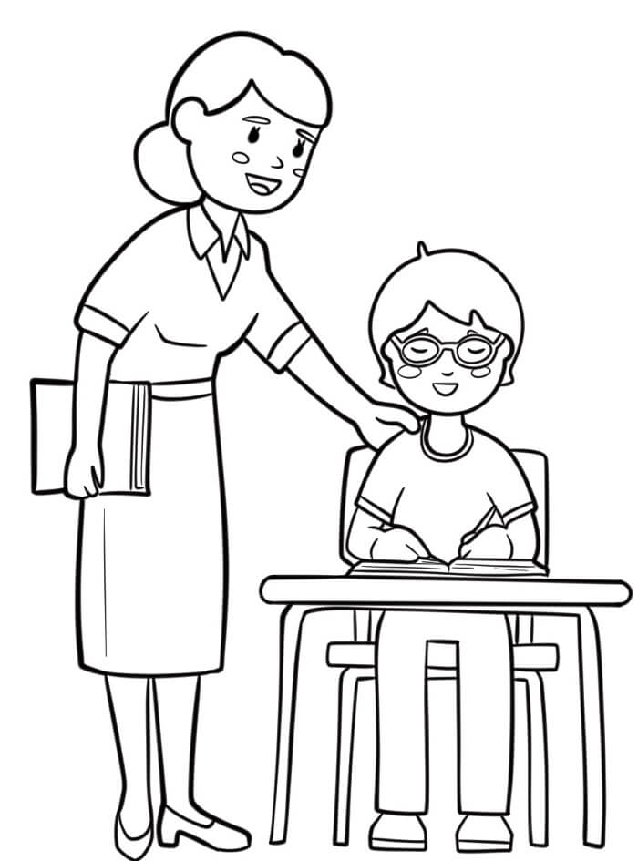 Insegnante (2) da colorare