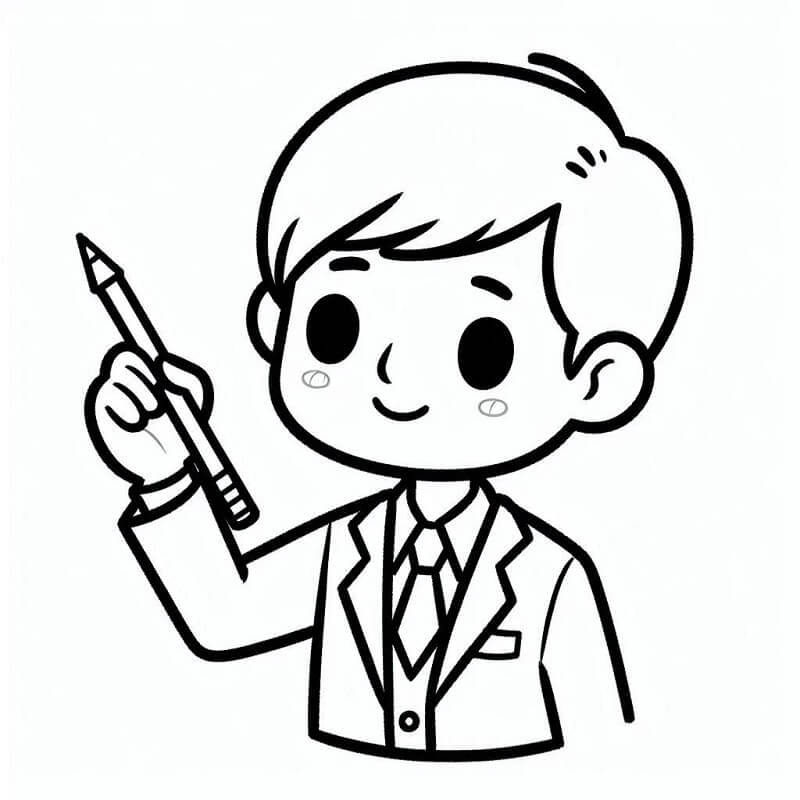 Insegnante (4) da colorare