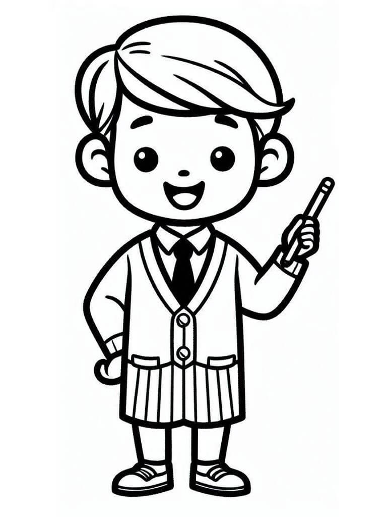 Insegnante Gratuito per Bambini da colorare