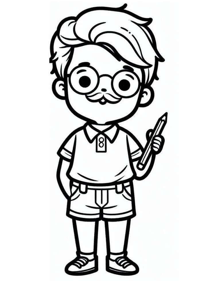 Insegnante Immagine Libera da colorare