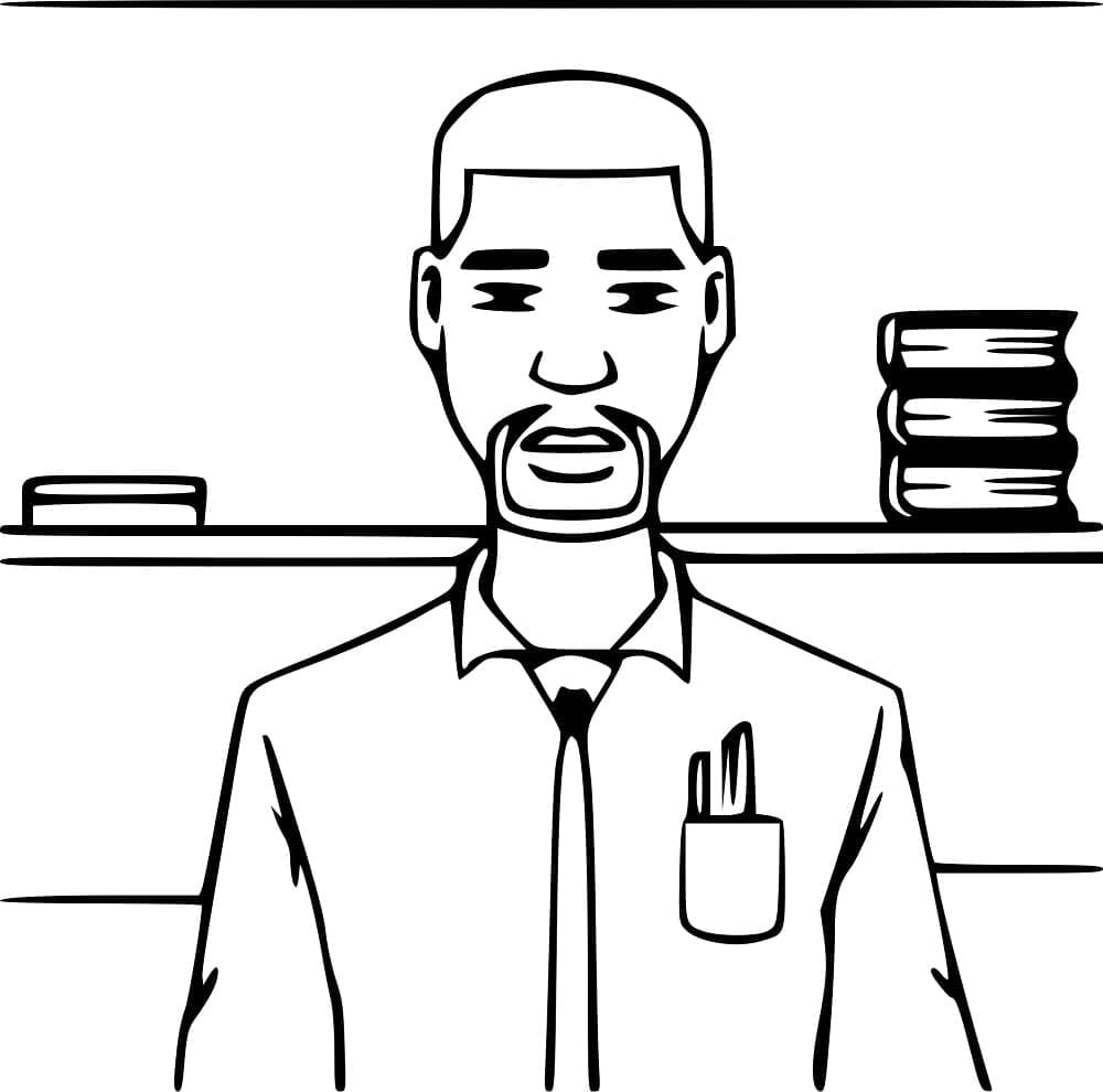 Insegnante Stampabile Gratuito da colorare