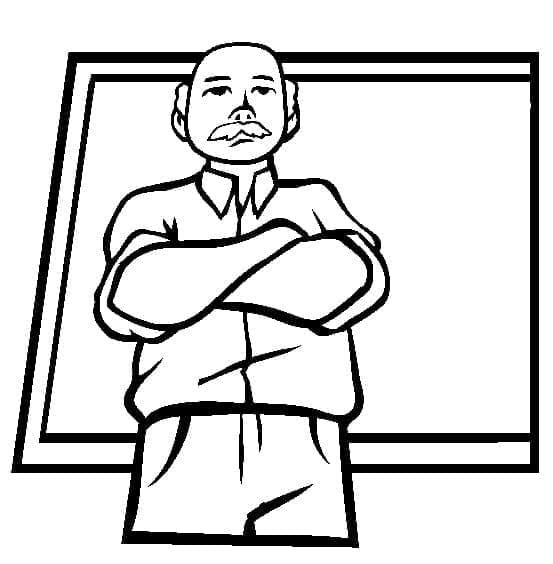 Insegnante Stampabile da colorare