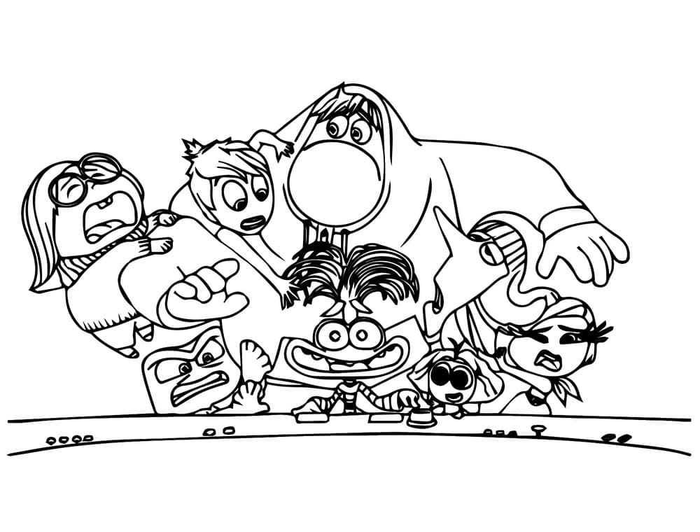 Inside Out 2 Senza Spesa da colorare