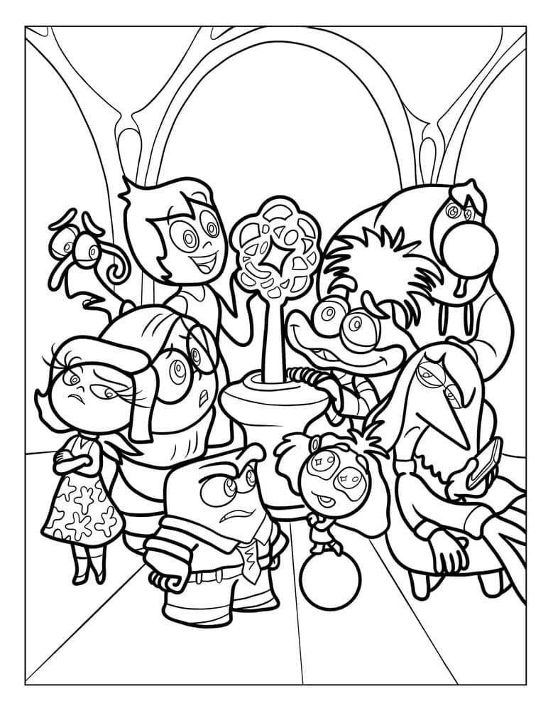 Inside Out 2 Stampabile per Bambini da colorare