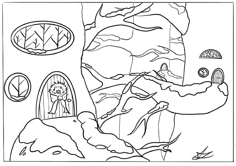 Inverno Rilassante da colorare