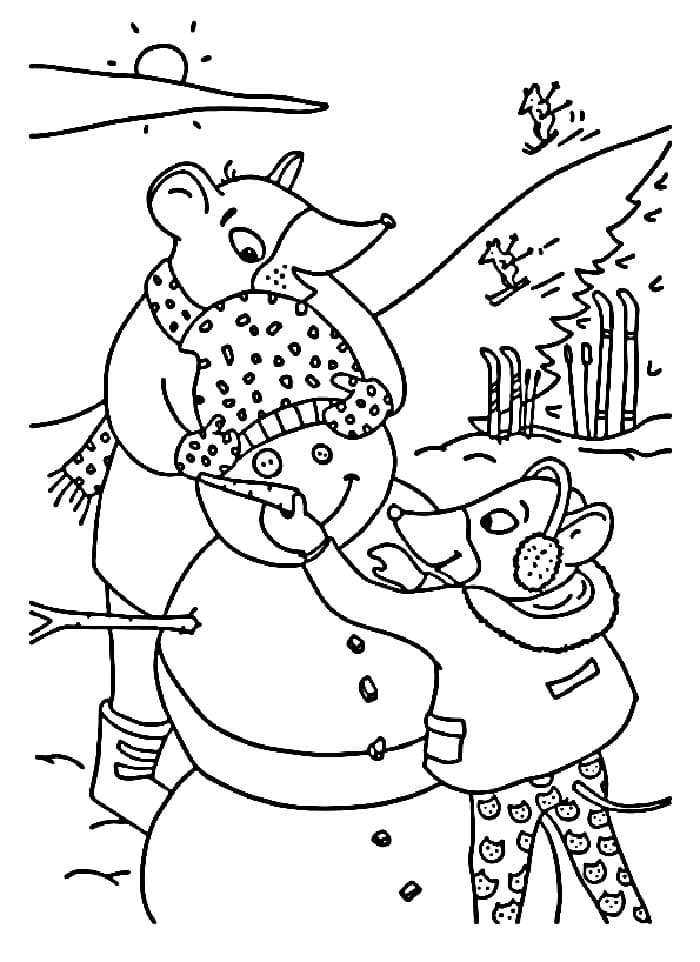 Inverno Stampabile da colorare