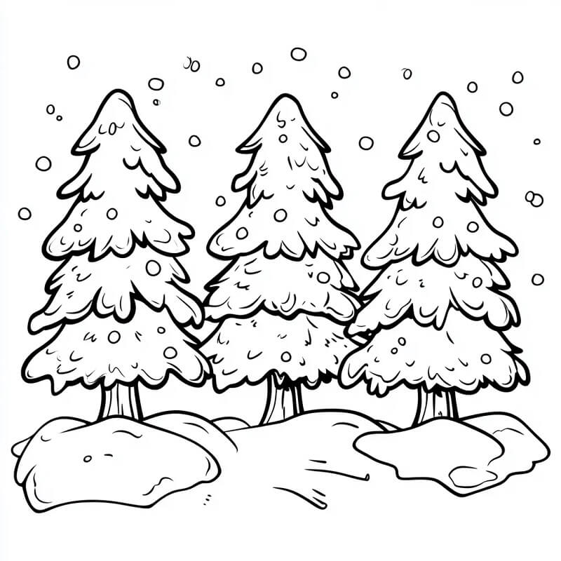 Inverno per Bambini di 6 Anni da colorare