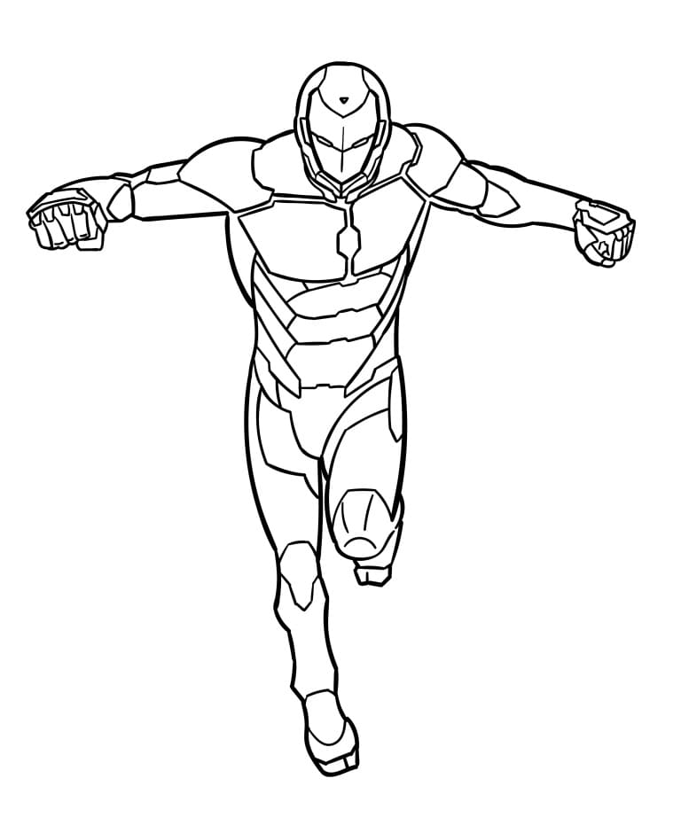 Iron Man Fantastico da colorare