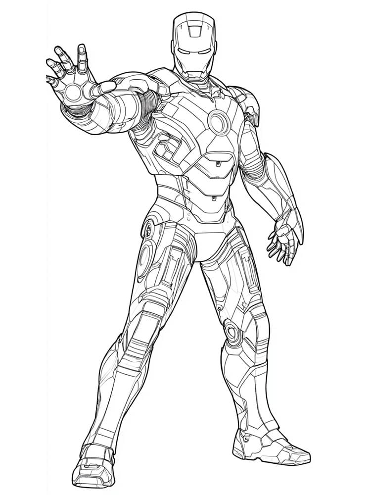 Iron Man Gratis Stampabile da colorare