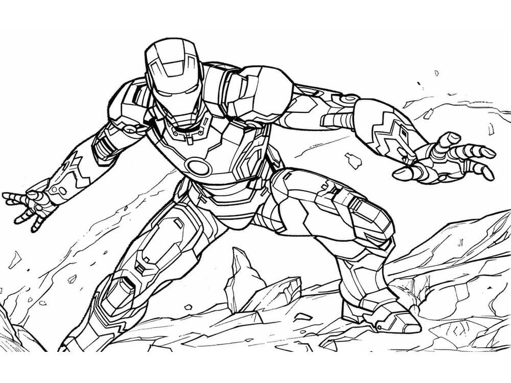 Iron Man Gratuito Stampabile da colorare