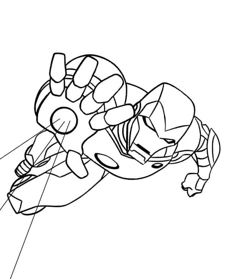 Iron Man per Bambini di 4 Anni da colorare