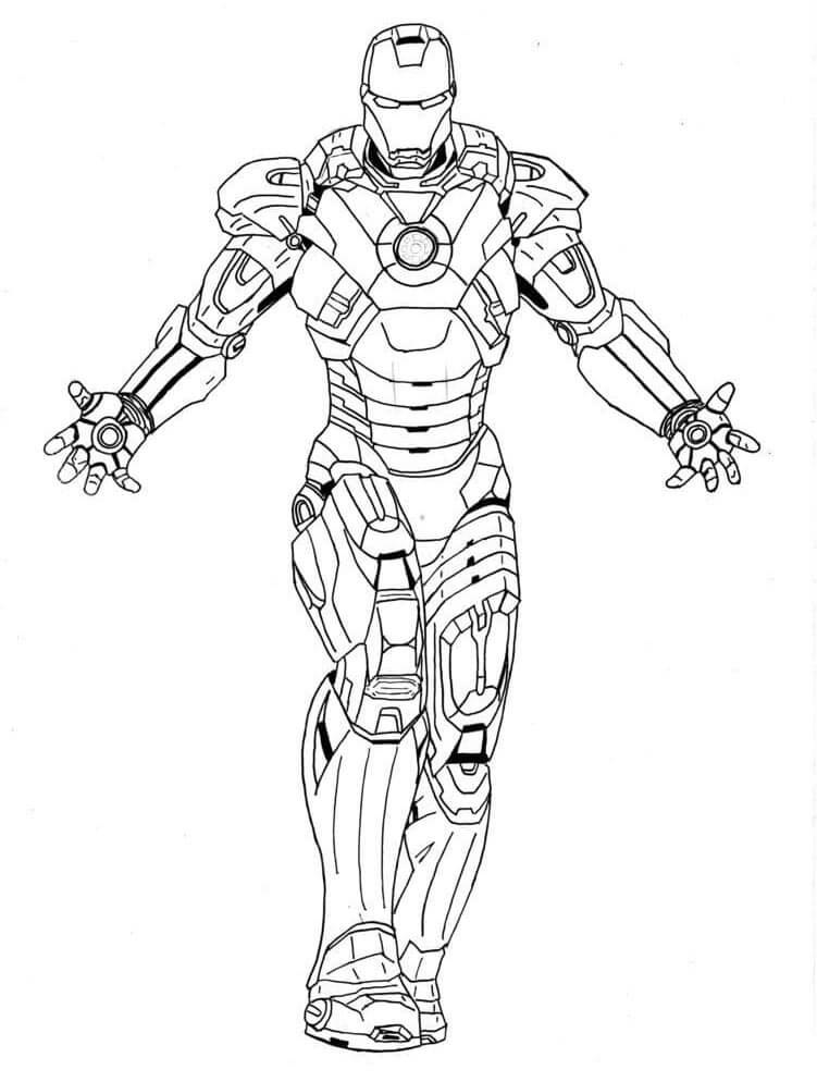 Iron Man per Bambini di 5 Anni da colorare