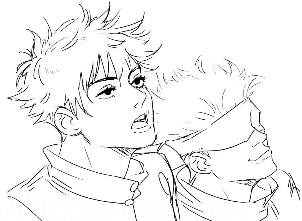 Jujutsu Kaisen Stampabile a Costo Zero da colorare