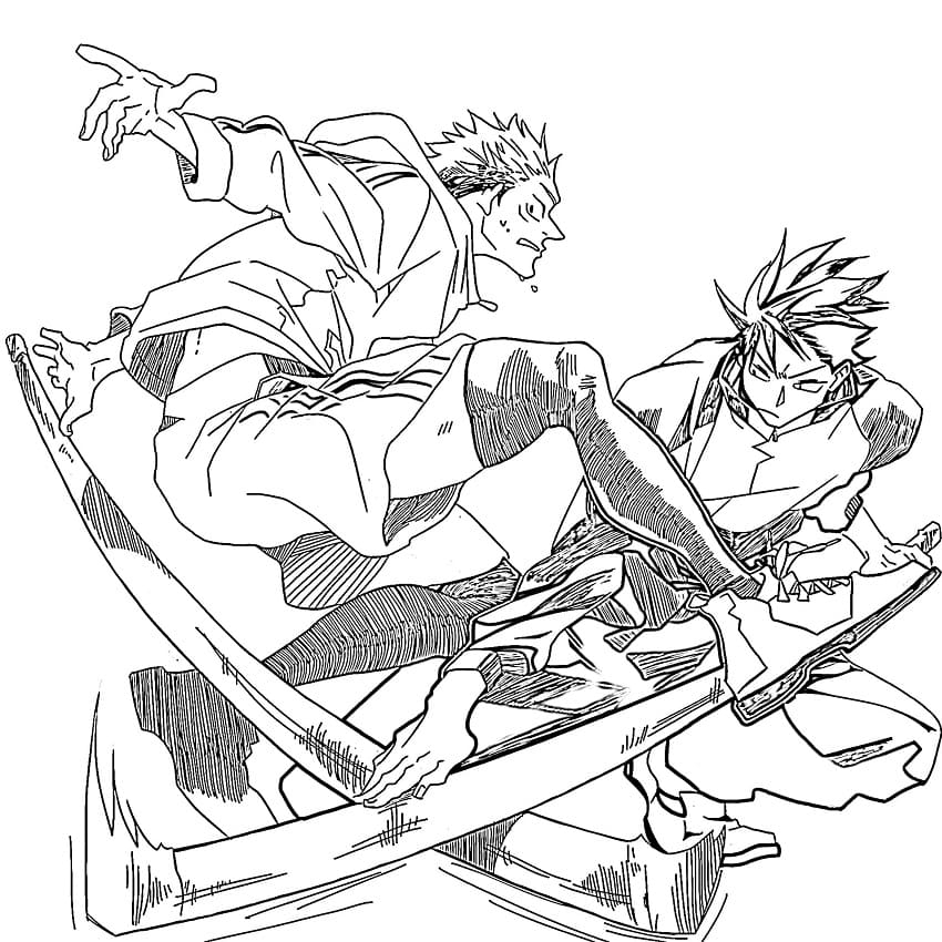 Jujutsu Kaisen per Bambini di 5 Anni da colorare