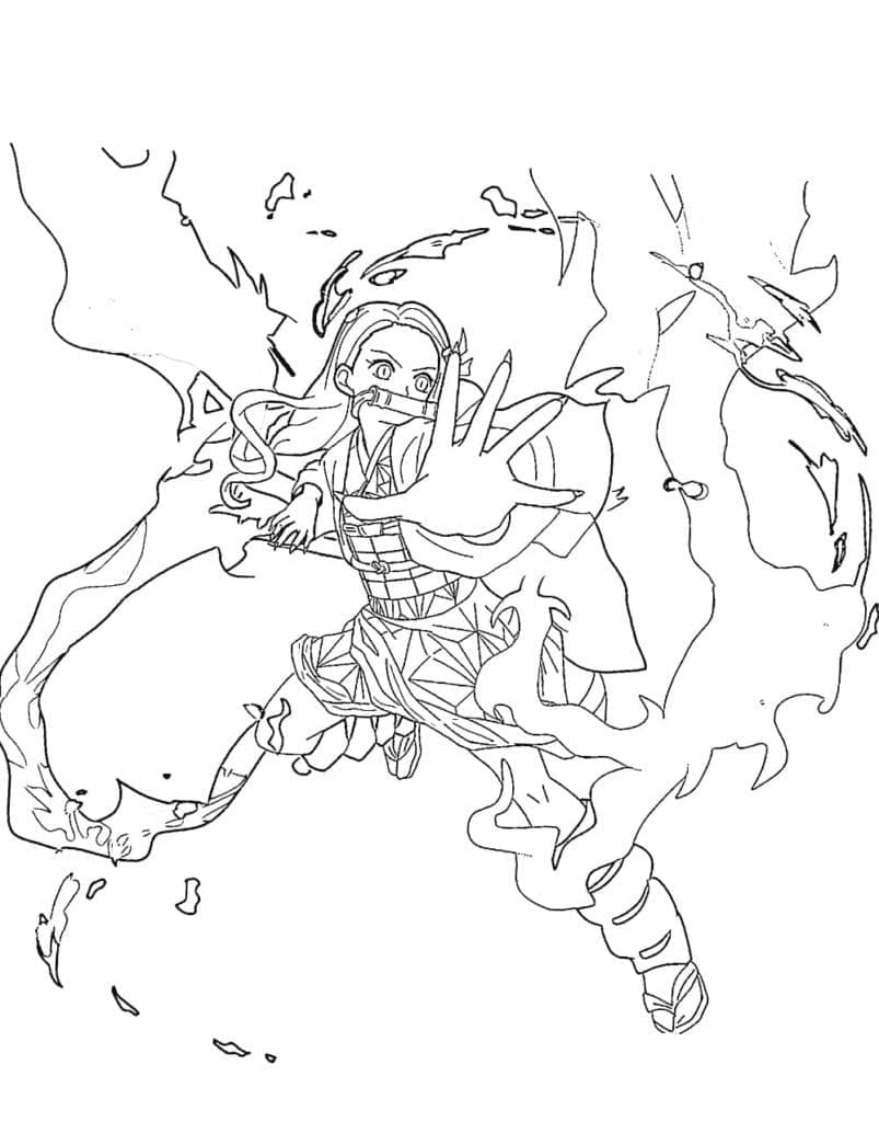 Kamado Nezuko da colorare