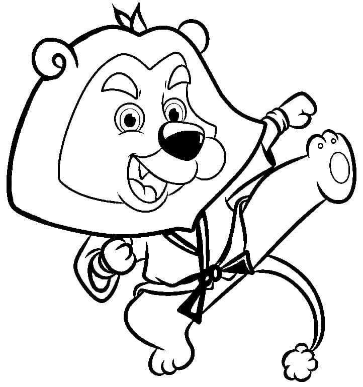 Karate per Bambini di 4 Anni da colorare