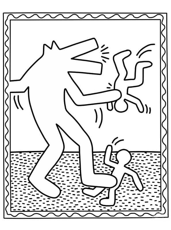 Keith Haring Gratuito da colorare