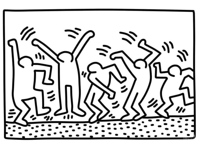 Keith Haring Meraviglioso da colorare