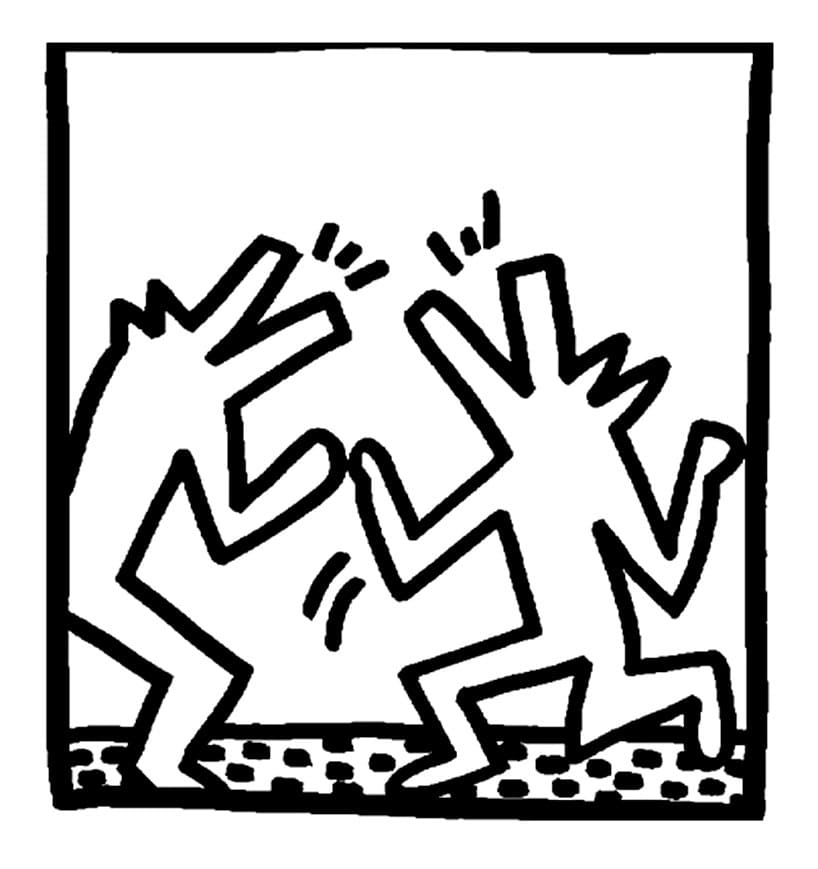 Keith Haring Stampabile Gratuito da colorare