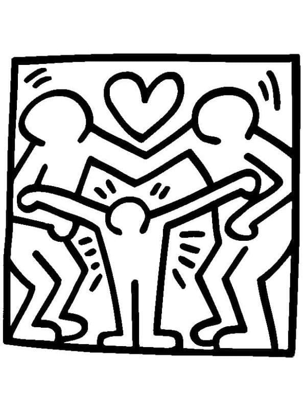 Keith Haring Straordinario da colorare