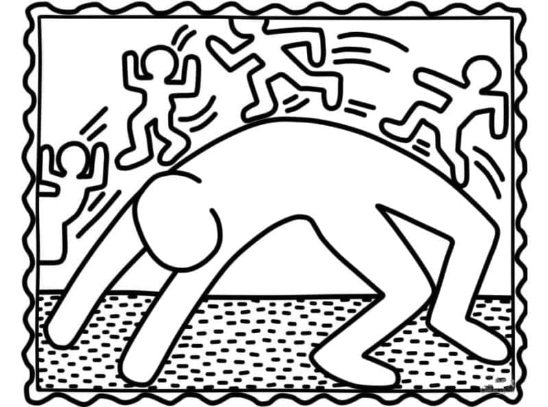 Keith Haring Stupefacente da colorare