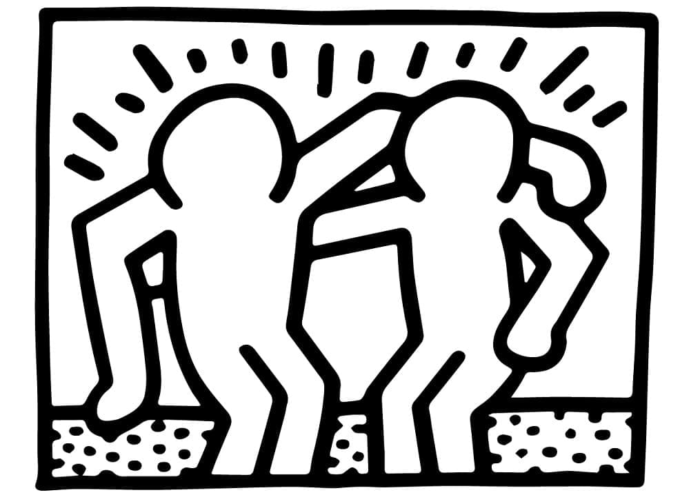Keith Haring per Bambini da colorare