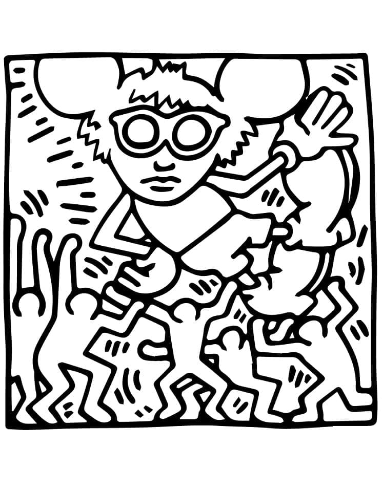 Keith Haring per Stampare da colorare