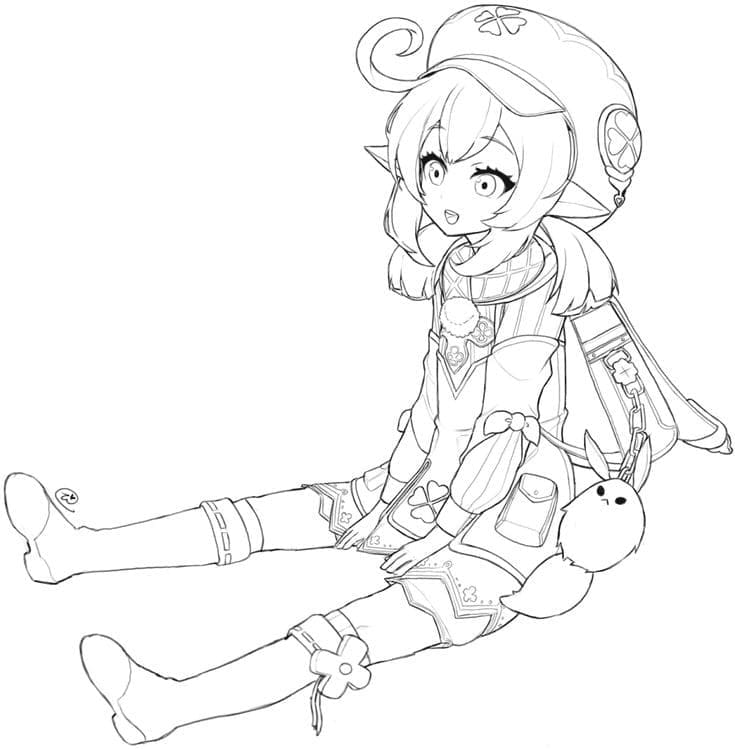 Klee Genshin Impact da colorare