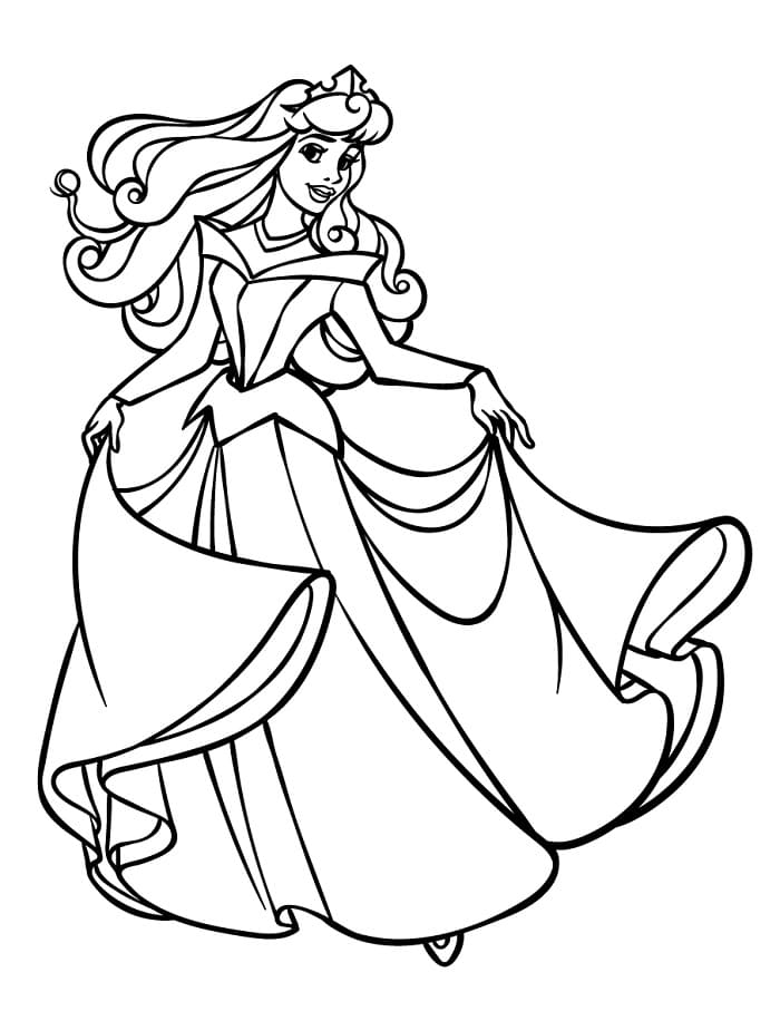 La Bella Addormentata nel bosco (1) da colorare