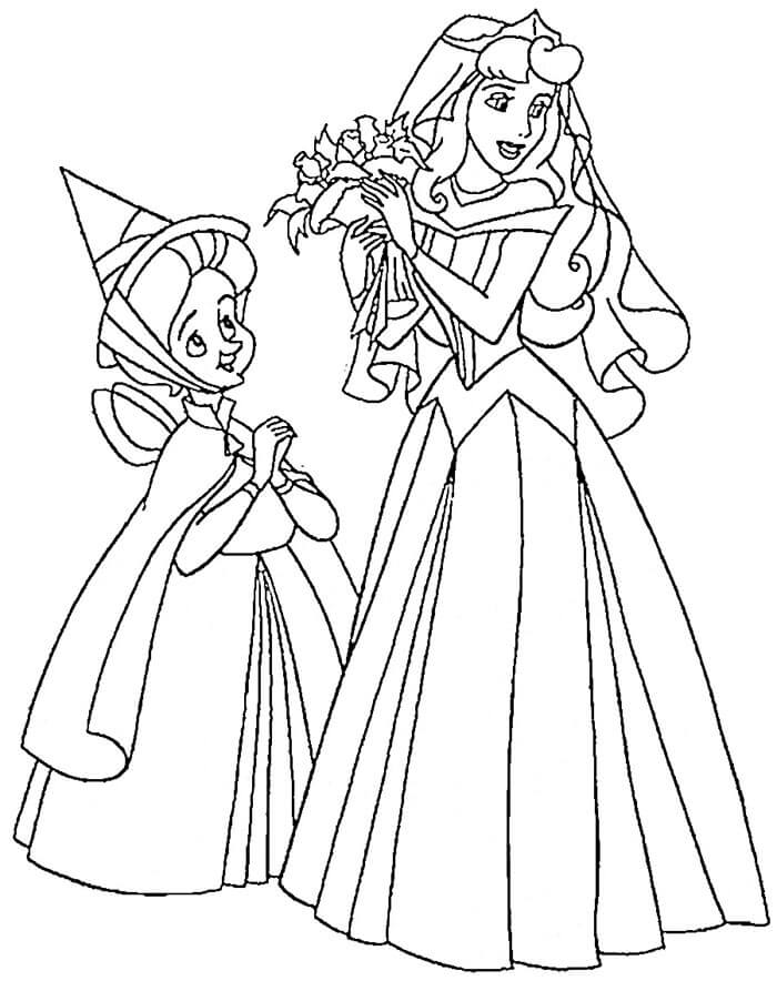 La Bella Addormentata nel bosco (30) da colorare