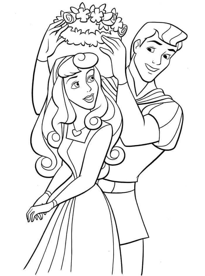 La Bella Addormentata nel bosco (9) da colorare