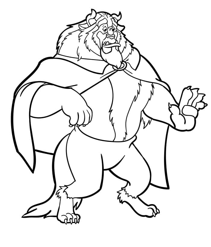 La Bella e la Bestia (1) da colorare