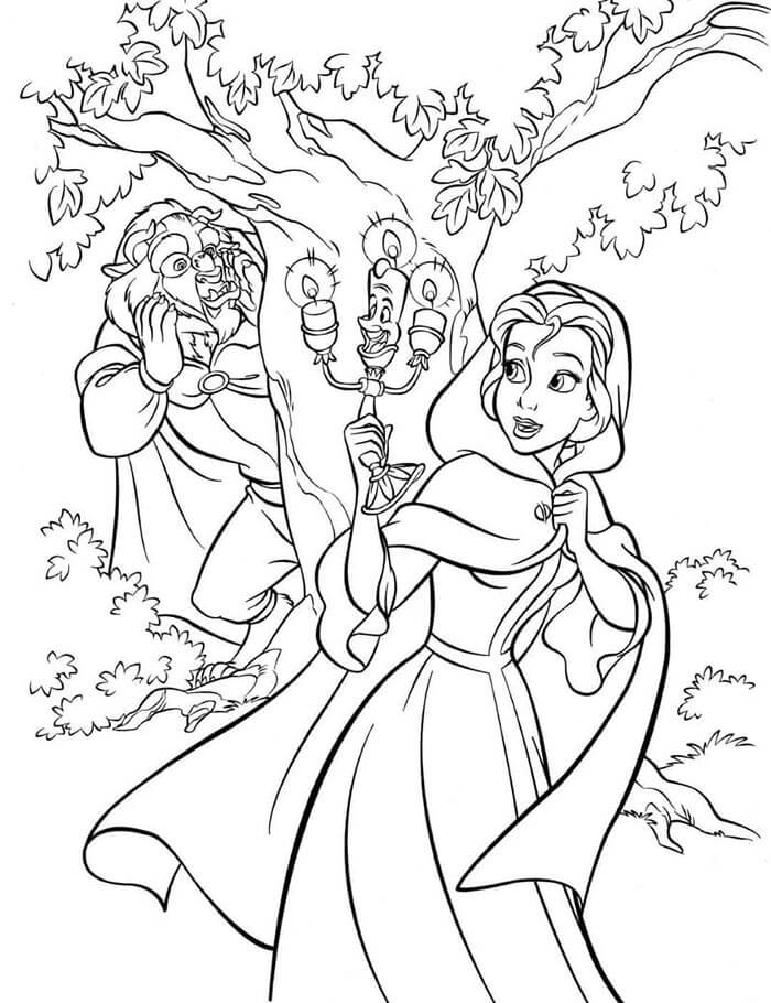 La Bella e la Bestia (32) da colorare