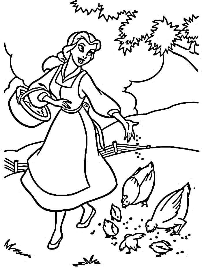 La Bella e la Bestia (33) da colorare